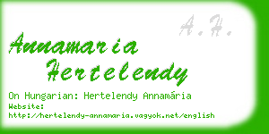 annamaria hertelendy business card